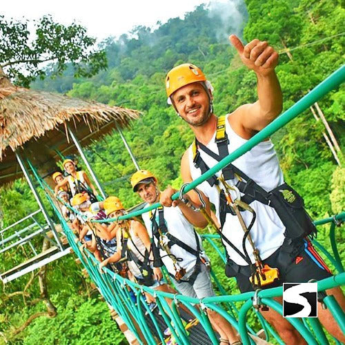 Kreuzfahrt - Abenteuer Ausflug Zipline 5000 Meter Kreuzfahrtpassagiere - kohsamuiausflug.de