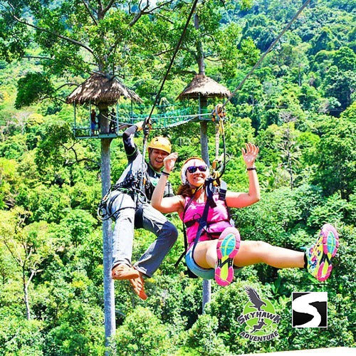 Kreuzfahrt - Abenteuer Ausflug Zipline 5000 Meter Kreuzfahrtpassagiere - kohsamuiausflug.de