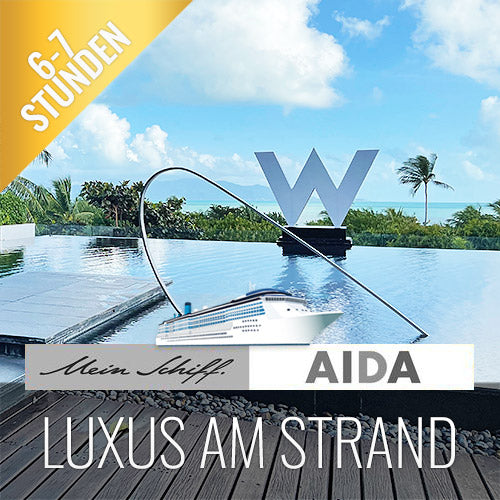 Luxuriöses Strand Resort mit Infinity Pool für Landgänge auf Koh Samui