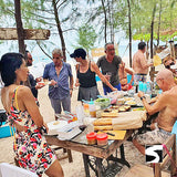 Ausflug Einsame Insel Koh Rap Paradiesisch Mit Rehen am Strand